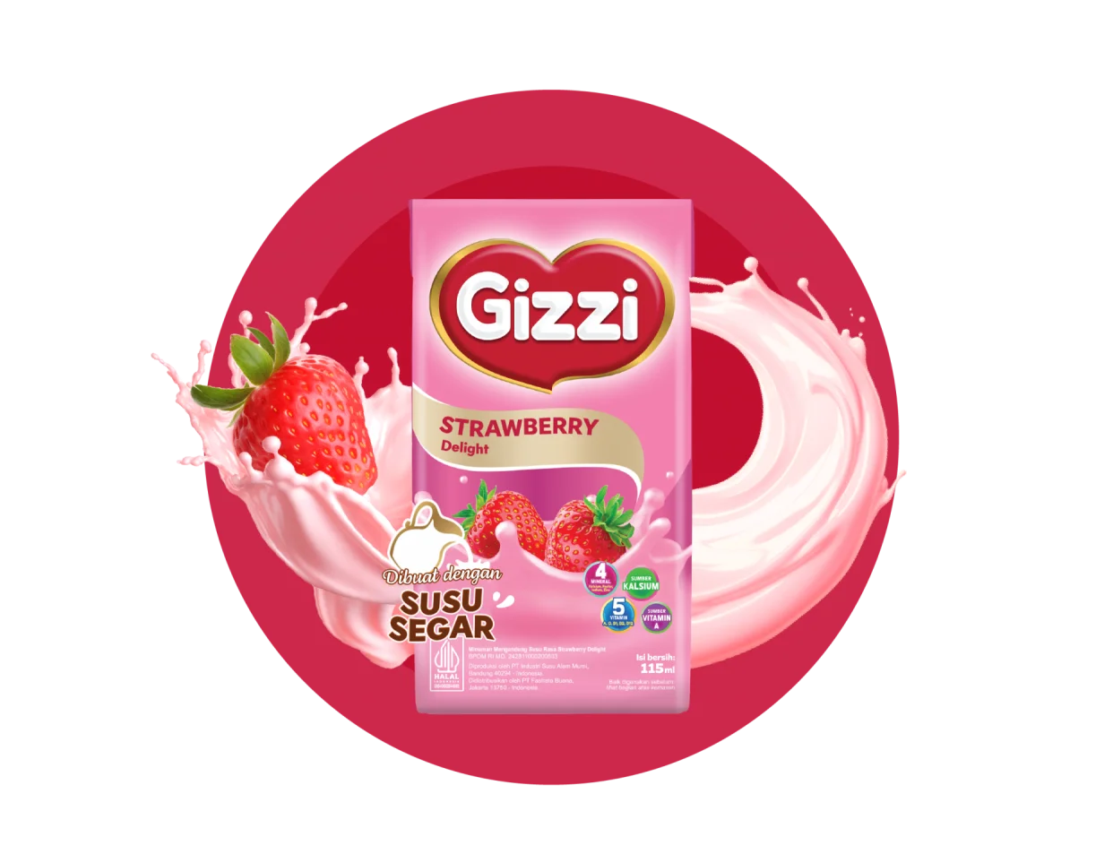 Gizzi Susu UHT Strawberry